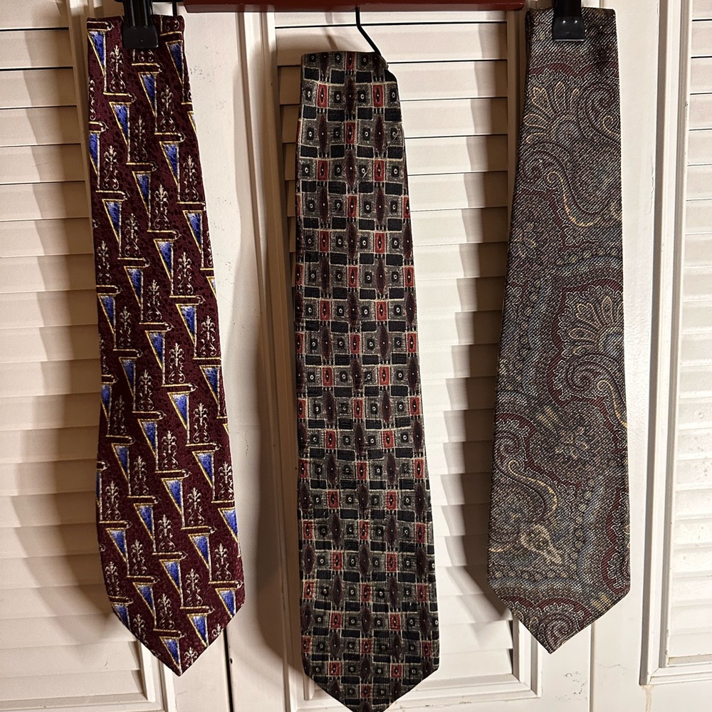 Men's Patterned 100% silk Ties Set - Multicolor - Robert Talbotts